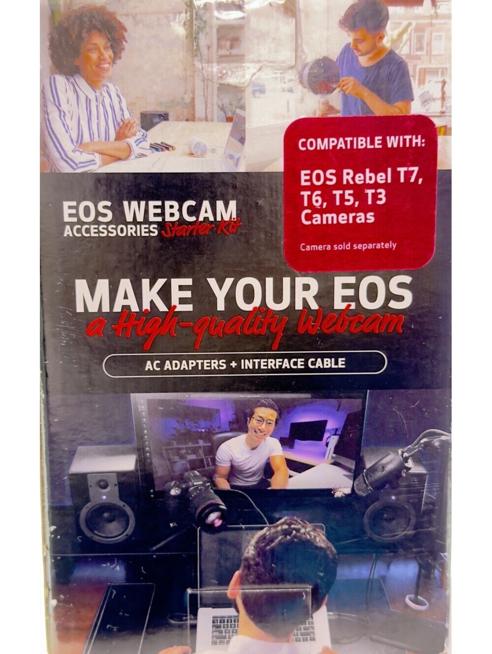 NEW: Canon EOS Webcam Accessories Starter Kit for EOS Rebel T7 T6 T5 T3 7875A011